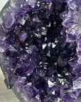 Top Grade Natural Amethyst Geode - Metallic Stand Included