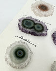 Amethyst, Quartz Agate & Green Jasper Stalactite Slices Wholesale Flat - Ideal for Pendants - STS0026