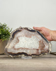 Natural Agate & Quartz Stone Slice for Home Decor - SLC0012