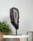Natural Agate Slice Portal with Metallic Stand - MWS2137