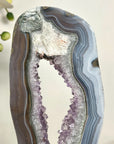 Beautiful Blue Banded Agate & Amethyst Stone Portal - MWS2114