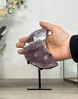 Amethyst Moon Carving on Metal Stand - MWS2577