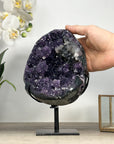 Natural Sparkling Amethyst Geode with Calcite & Hematite Inclusions - MWS2218