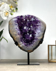 Natural Amethyst Geode with Large & Shinny Crystals - MWS2339