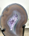 Natural Agate & Amethyst Geode Slab on Metal Stand - MWS3240
