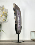 XXL Agate Slice with Amethyst Crystal Center for Home or Office Display - MWS2669