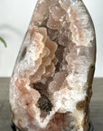 Natural Crystal Peach Tone Sugar Quartz Specimen With Metal Stand - MWS2727