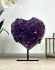 Uruguayan Amethyst Stone Heart Carving - HST0310