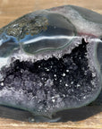 Natural Amethyst Geode with Polished Agate Shell - STGE0003