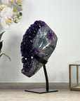 A Grade Amethyst Stone with Green Jasper Shell - MWS2219