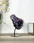 Deep Purple Amethyst Cluster With Metal Stand - MWS2723