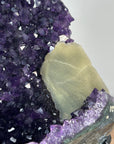 Natural Amethyst Geode with Large Calcite Formation - MWS1845