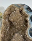 Top Grade Sugar Druzy & Blue Banded Agate Geode - MWS1911