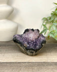 Stunning Natural Amethyst Cluster with Collection Grade Calcite & Hematite Formation - CBP1414