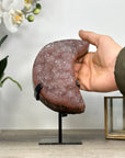 Beautiful Red Quartz Moon Crystal - MWS2365