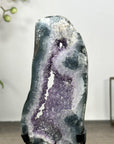 Natural Agate & Amethyst Stone Slice Portal on Stand - MWS3009