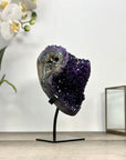 Deep Purple Amethyst Stone cluster on Stand - MWS2859