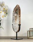 Large Natural Quartz Slice with Metallic Stand - MWS2248