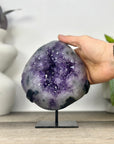 Natural Uruguayan Amethyst Geode on Metal Stand - MWS3331
