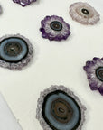 Natural Amerhyst Stalactite Slices Wholesale Flat - Ideal for Pendants - STS0036