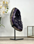 Premium Quality Natural Amethyst Geode with Metal Stand - MWS2784