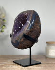 Stunning Natural Amethyst & Agate Polished Geode with metal Stand - MWS1335