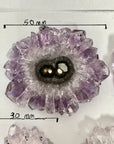 Unique Amethyst Stalactite Slices Set - Natural Crystal for Handmade Jewelry - STS0082