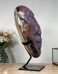 Amethyst & Red Agate Cluster Specimen, Stand Included - AWS1365