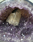 Amethyst Geode on Stand with Agate Shell - MWS2733