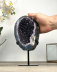 A Grade Amethyst Stone on Metal Stand - MWS2845