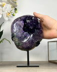 Deep Purple Amethyst Geode with Large Crystals - MWS2432