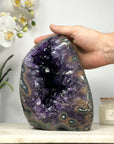 Natural XXL Amethyst & Agate Geode, Huge Deep Purple Crystals - CBP1097