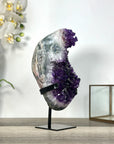 Large Amethyst Cluster on Metal Stand with Super Shinny Crystals - MWS2736
