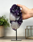 One of a Kind Natural Amethyst Cluster with Calcite Crystal - MWS2170