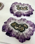High-Quality Amethyst & Agate Stalactite Slices for Jewelers - Wholesale Bulk Pack - STS0076