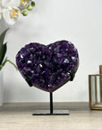 A grade Deep Purple Amethyst Heart - HST0279