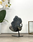 Natural Quartz Crystal Stalactite Formation on Metal Stand - MWS2885