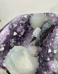 Natural Amethyst Geode with Large Calcite Specimen - MWS2348