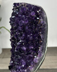 Deep Purple Amethyst Cluster on Metal Stand - MWS2781
