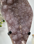 Pink Tone Amethyst Specimen with Sugar Druzy Quartz Crystals on Top - MWS1376