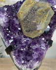 Natural Calcite & Amethyst Specimen, Stand Included - MWS2051