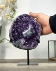 Amethyst Crystal Cluster Geode on Stand for Home Display Decor - MWS2683