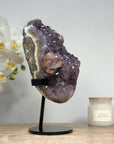 Natural Amethyst Cluster with Calcite Formation - MWS1424