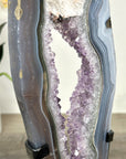 Beautiful Blue Banded Agate & Amethyst Stone Portal - MWS2114