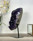Top Grade Amethyst Cluster on Metal Stand – Stunning Crystal Piece for Office Decor - MWS2704