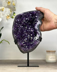 Stunning Natural Amethyst Geode with White Calcite Inclusions - MWS1741