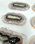 Unique Agate & Quartz Natural Stalactite Slices Set - Natural Crystal for Handmade Jewelry - STS0064