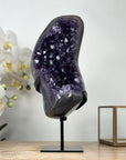 AAA Grade Natural Amethyst Cluster with Metal Stand - MWS1878