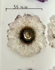 Genuine Amethys, Quartz & Agate Stalactite Slices Flat - Perfect for Crafting Unique Jewelry - STS0080