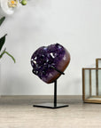 Deep purple Amethyst Heart - Metal Stand included - HST0298